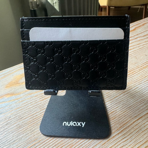 Gucci Micro Guccissima black leather card holder - Picture 2 of 10